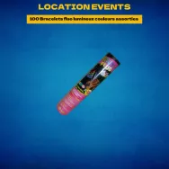 100 Bracelets fluo lumineux couleurs assorties -Location events