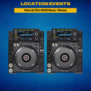 Location CDJ-2000NXS Pioneer (Paire) - Location events
