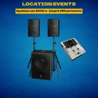 Location pack son 2000 w - jusqu'à 180 personnes