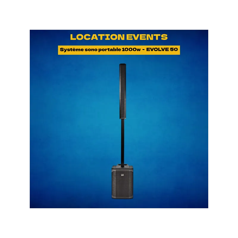 Location système sono portable 1000w Electro-Voice EVOLVE 50 M KB