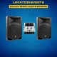 Location pack sono: 2 x 300 w - jusqu'à 70 personnes