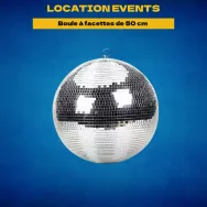 Location BOULE A FACETTES 50CM + MOTEUR + 1BT - Location events