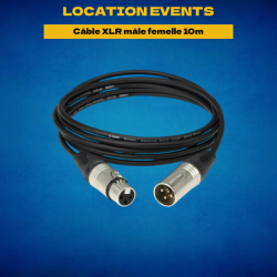 Location câble XLR mâle femelle 10m