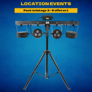 Location pack éclairage 3 - 6 effet en 1