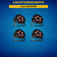 Location 4 par LED 5X3W - Location events