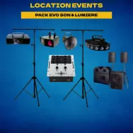 Location pack son et lumiere - 70 A 200 personnes - EVO - Location events