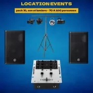 Location pack XL son et lumiere - 70 A 120 personnes - Location events