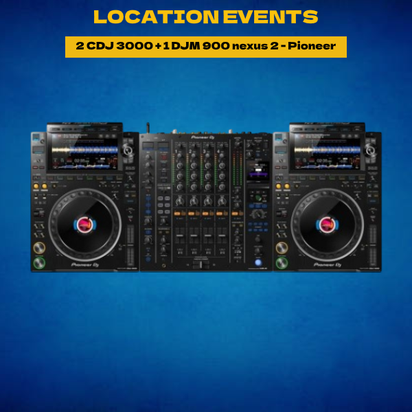Location 2 CDJ 3000 + 1 DJM 900 nexus 2 - Pioneer