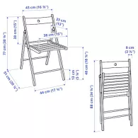 Location chaise pliante en bois blanc