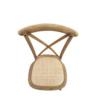 Location chaise bistrot en bois à dos croisé – vue complémentaire
