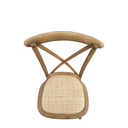 Location Chaise BISTROT dos croisé en Bois