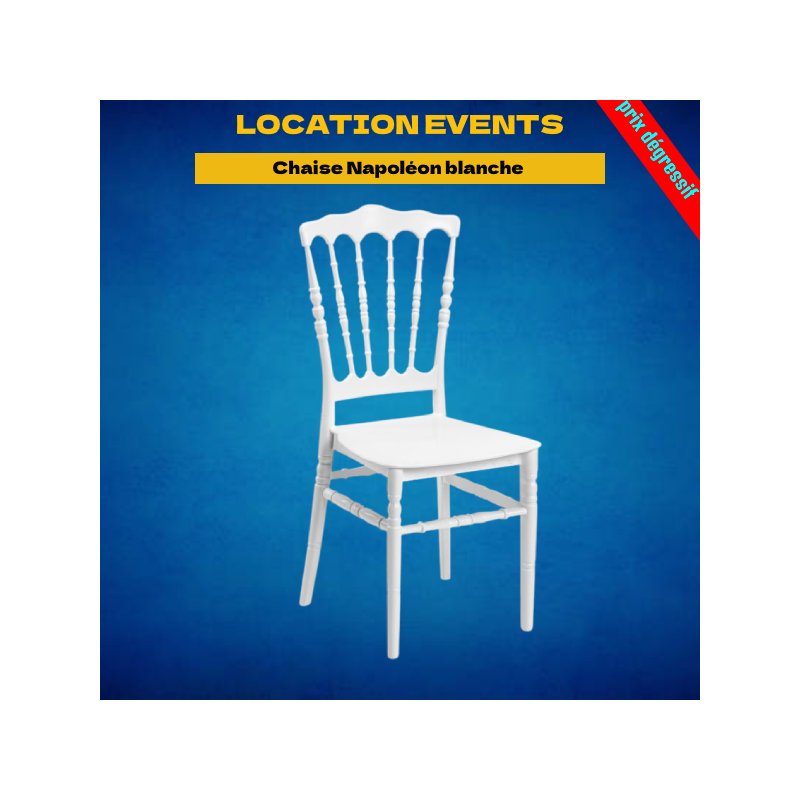 Location Chaise Napoléon blanche