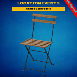 Location chaise Square bois