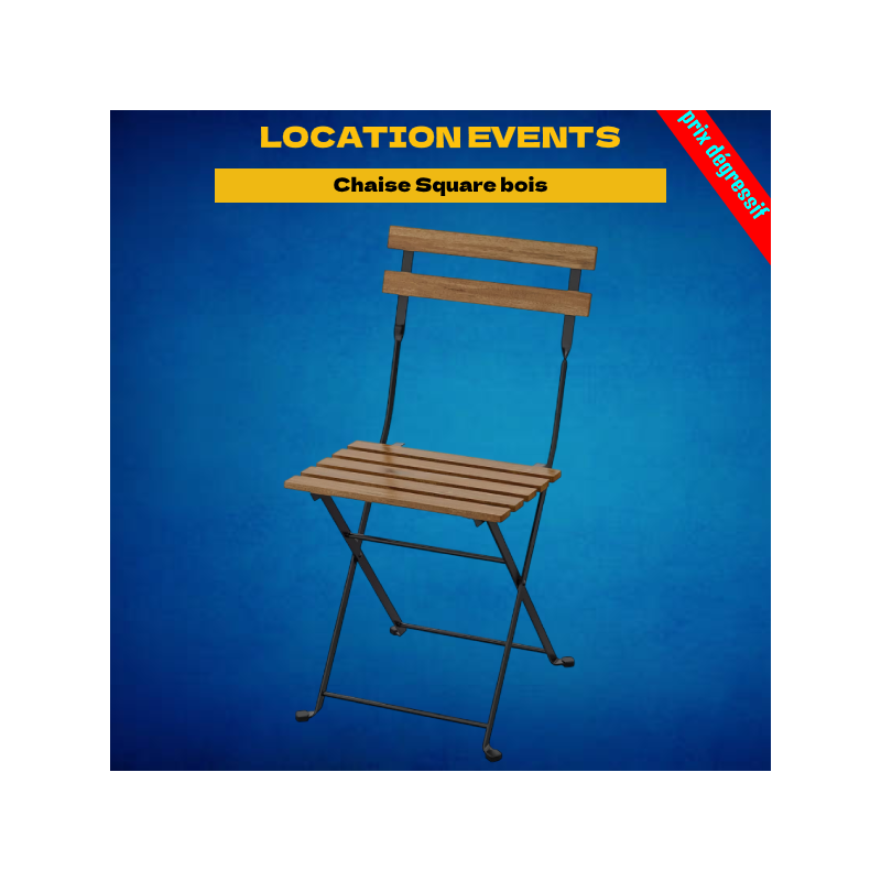 Location chaise Square bois