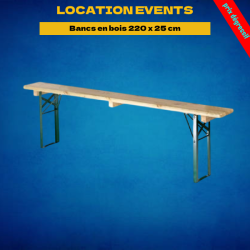 Location bancs en bois 220...