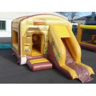 Location structure gonflable Maison Toboggan Western