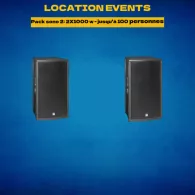 location Paire d'enceinte 2x1000 W - 120 personnes