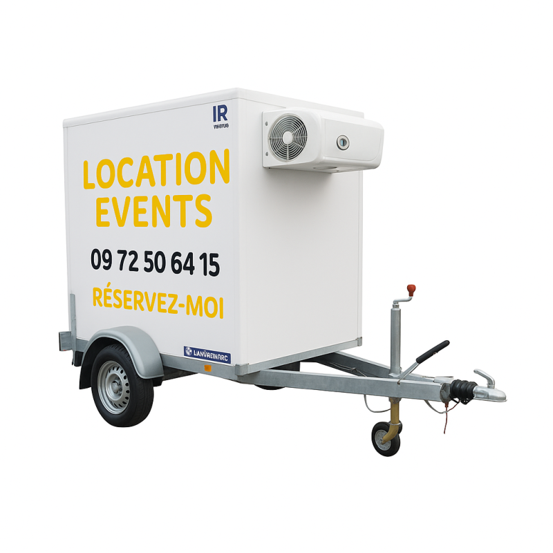 Location remorque frigorifique 2 - 3m3 - 220v
