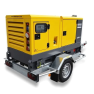 Location Groupe électrogène à régulation électronique sur remorque - 17 kVA - 230 / 400 V
