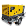 Location Groupe électrogène à régulation électronique sur remorque - 17 kVA - 230 / 400 V