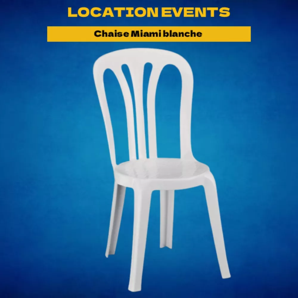 Location chaise Miami blanche Location chaise Miami blanche