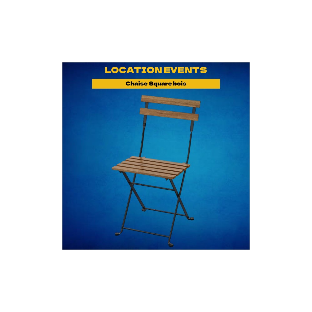 Location Chaise Square bois pliable