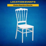 Location Chaise Napoléon blanche avec galette