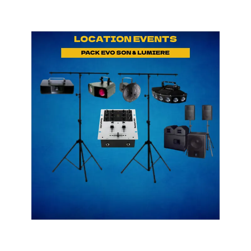 Location pack son et lumiere - 70 A 200 personnes - EVO