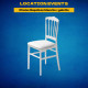 Location Chaise Napoléon blanche avec galette blanche - Orléans, Tours et nevers