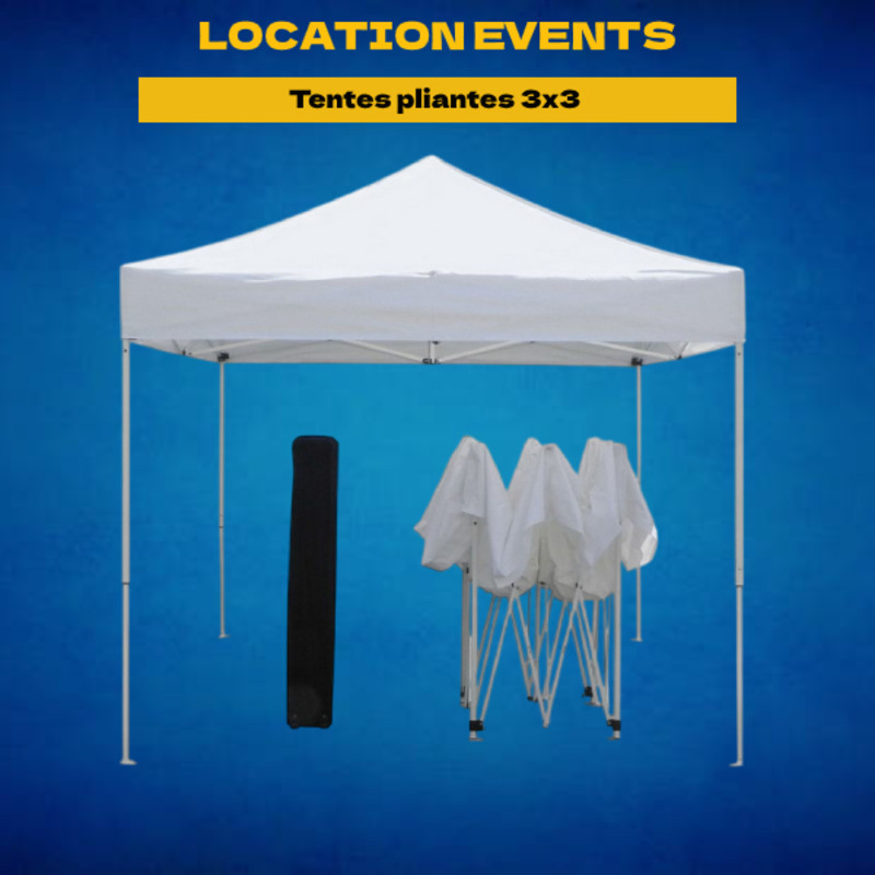 Location Tentes pliantes 3X3 - Location events Orléans et Nevers