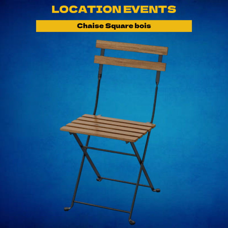 Location Chaise Square bois pliable