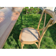 Location chaise bistrot en bois à dos croisé – photo 5