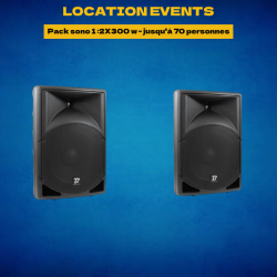 Location pack sono 2x300w: 70 personnes - Location events Orléans