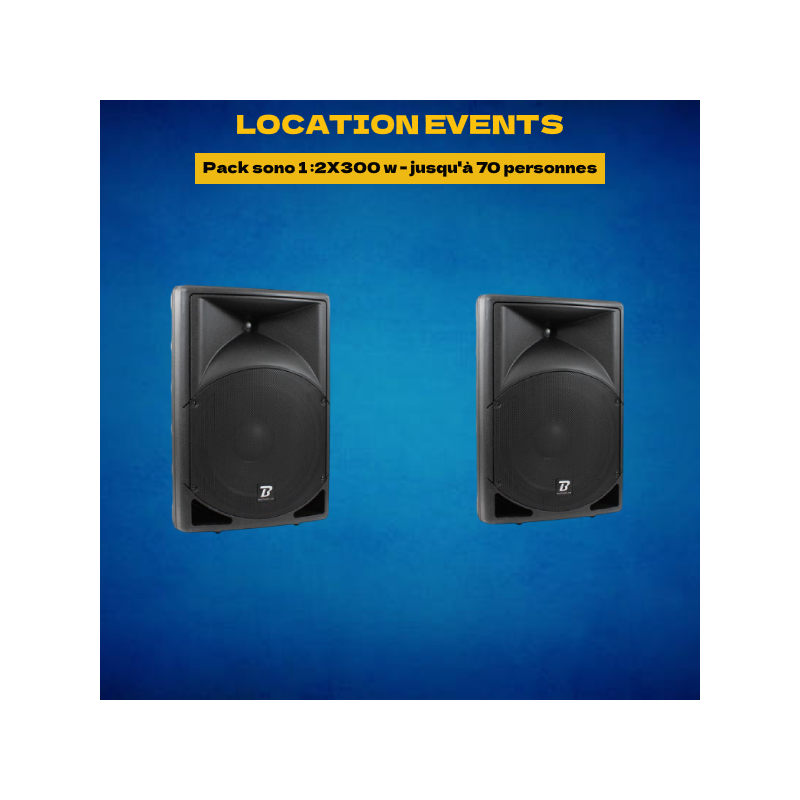 Location pack sono 2x300w: 70 personnes - Location events Orléans