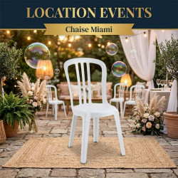 Location de chaises Miami blanches pour réception et mariage - Orléans