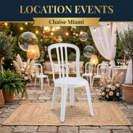 Location de chaises Miami blanches pour réception et mariage - Orléans
