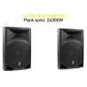 Location pack sono: 2 x 300 w - 20 A 70 personnes