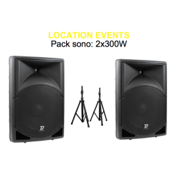 Location Paire d'enceinte 2X300 w - 10 A 70 personnes