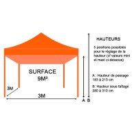 Location Tente pliante 3X3 – vue produit
