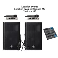 Location pack conférence M2 - 2 micros HF - Location events