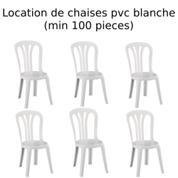 Location de chaises blanche...
