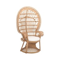 Location fauteuil Emmanuel en rotin – vue produit